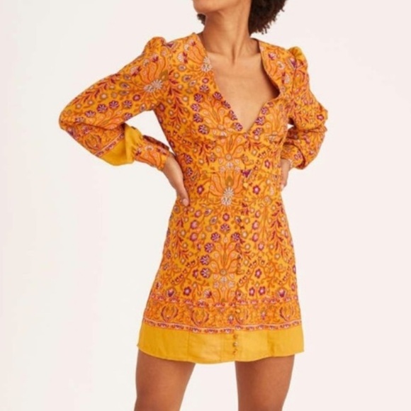 Urban Outfitters floral retro 70s mini dress - Picture 3 of 11